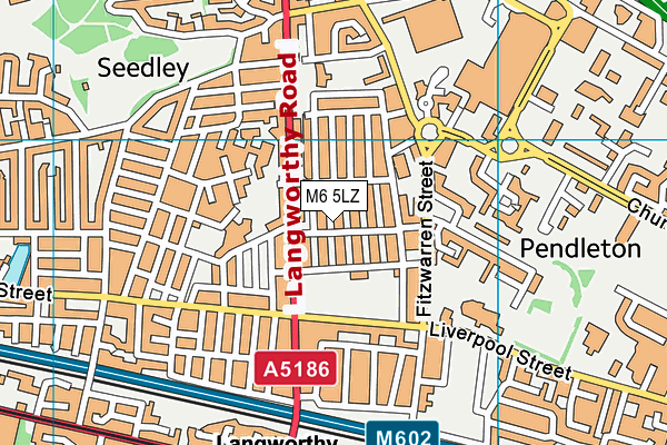 M6 5LZ map - OS VectorMap District (Ordnance Survey)