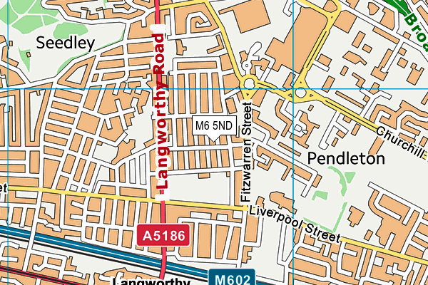 M6 5ND map - OS VectorMap District (Ordnance Survey)