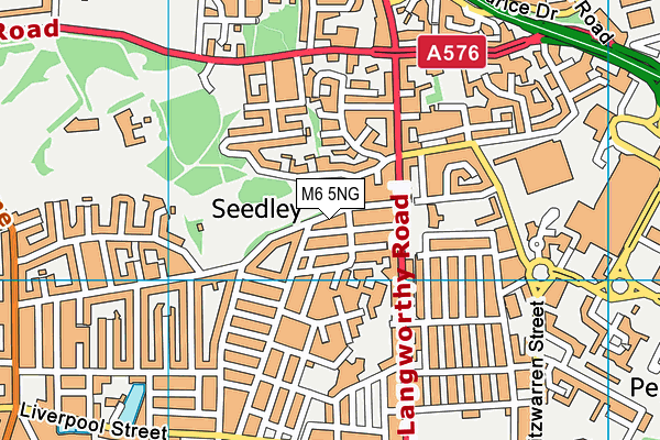 M6 5NG map - OS VectorMap District (Ordnance Survey)