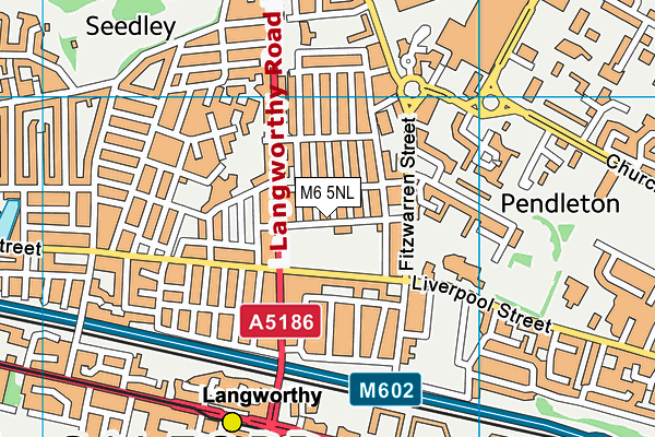 Langworthy Park map (M6 5NL) - OS VectorMap District (Ordnance Survey)