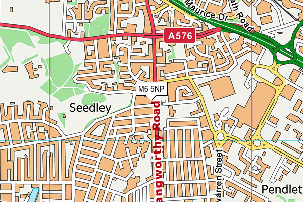 M6 5NP map - OS VectorMap District (Ordnance Survey)