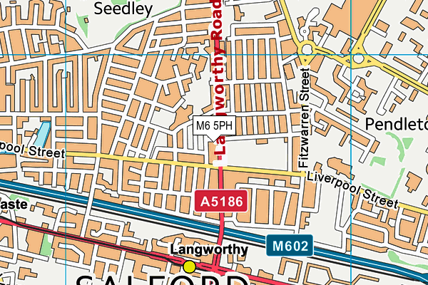 M6 5PH map - OS VectorMap District (Ordnance Survey)