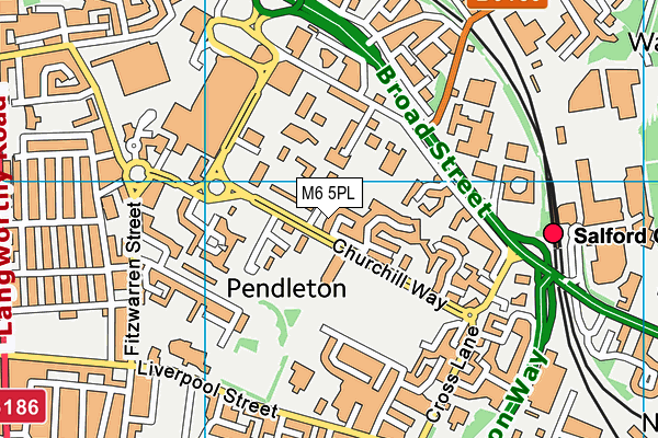 M6 5PL map - OS VectorMap District (Ordnance Survey)