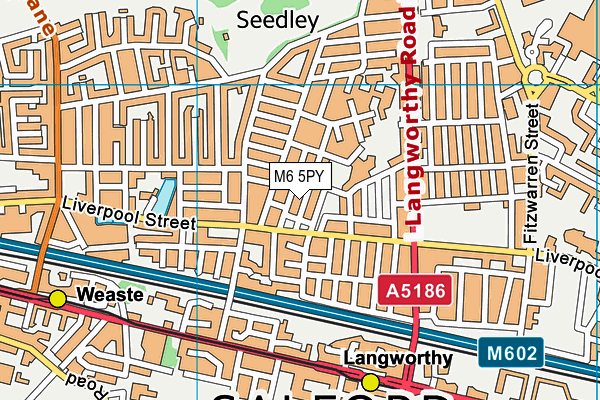 M6 5PY map - OS VectorMap District (Ordnance Survey)