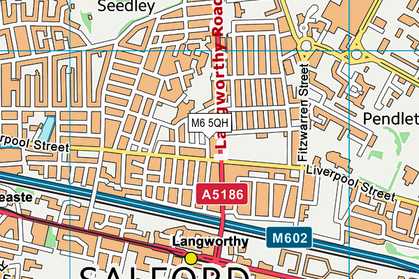 M6 5QH map - OS VectorMap District (Ordnance Survey)