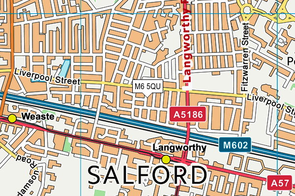 M6 5QU map - OS VectorMap District (Ordnance Survey)