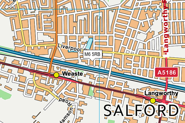 M6 5RB map - OS VectorMap District (Ordnance Survey)