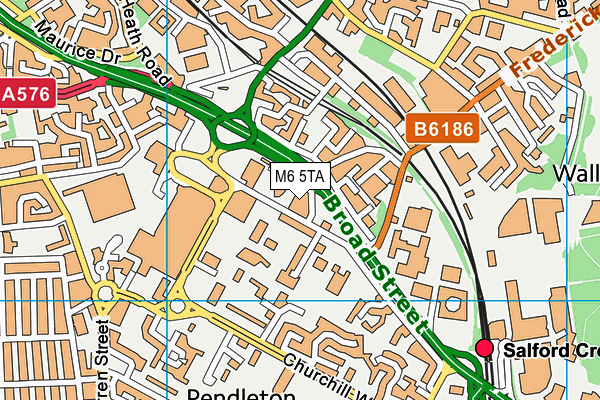 M6 5TA map - OS VectorMap District (Ordnance Survey)