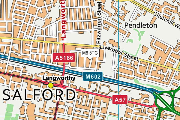 M6 5TG map - OS VectorMap District (Ordnance Survey)