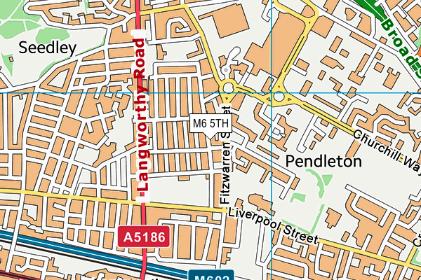 M6 5TH map - OS VectorMap District (Ordnance Survey)