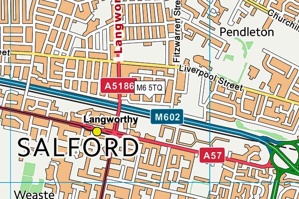 M6 5TQ map - OS VectorMap District (Ordnance Survey)