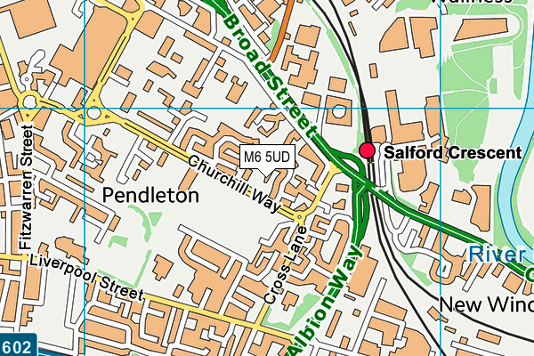 M6 5UD map - OS VectorMap District (Ordnance Survey)