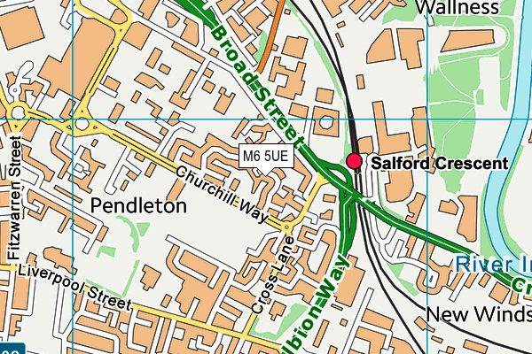 M6 5UE map - OS VectorMap District (Ordnance Survey)