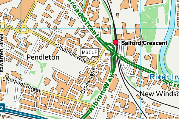 M6 5UF map - OS VectorMap District (Ordnance Survey)