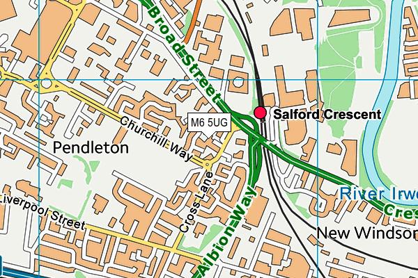 M6 5UG map - OS VectorMap District (Ordnance Survey)