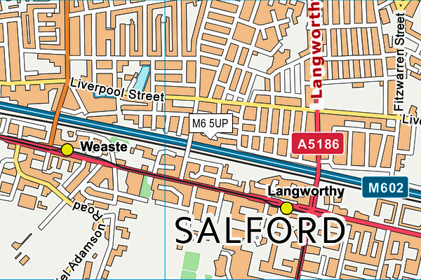 M6 5UP map - OS VectorMap District (Ordnance Survey)