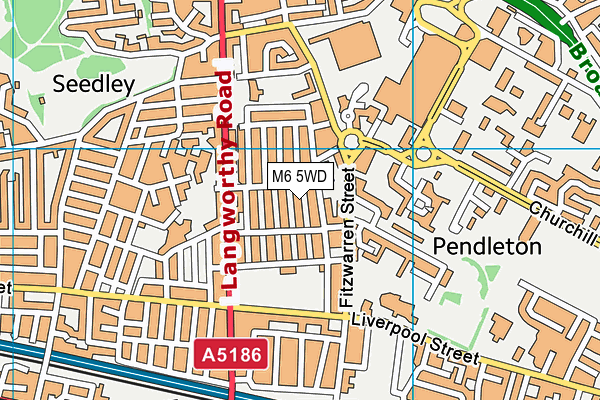 M6 5WD map - OS VectorMap District (Ordnance Survey)