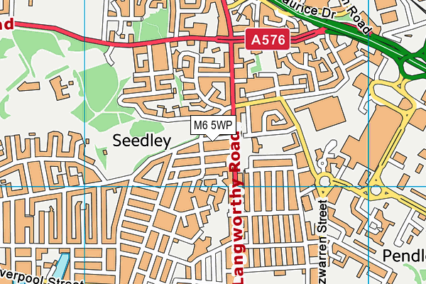 M6 5WP map - OS VectorMap District (Ordnance Survey)