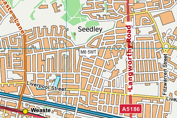 M6 5WT map - OS VectorMap District (Ordnance Survey)