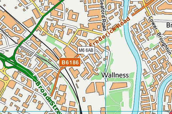 M6 6AB map - OS VectorMap District (Ordnance Survey)