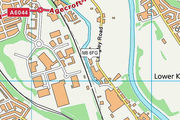 M6 6FG map - OS VectorMap District (Ordnance Survey)