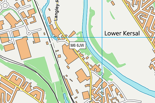 M6 6JW map - OS VectorMap District (Ordnance Survey)