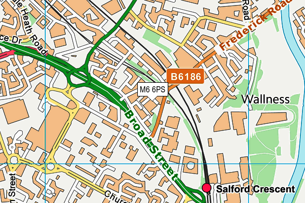 M6 6PS map - OS VectorMap District (Ordnance Survey)