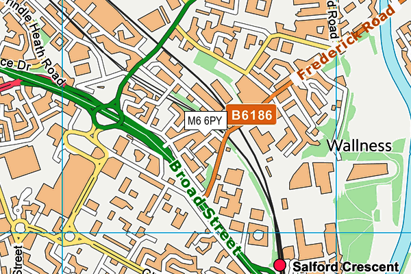 M6 6PY map - OS VectorMap District (Ordnance Survey)