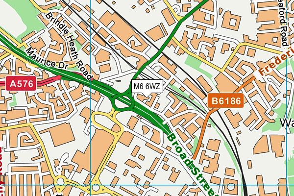 M6 6WZ map - OS VectorMap District (Ordnance Survey)