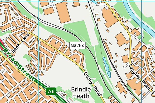 M6 7HZ map - OS VectorMap District (Ordnance Survey)