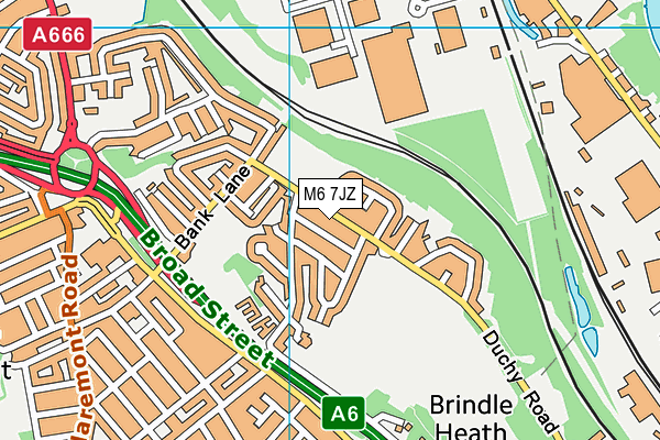 M6 7JZ map - OS VectorMap District (Ordnance Survey)