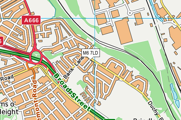 M6 7LD map - OS VectorMap District (Ordnance Survey)