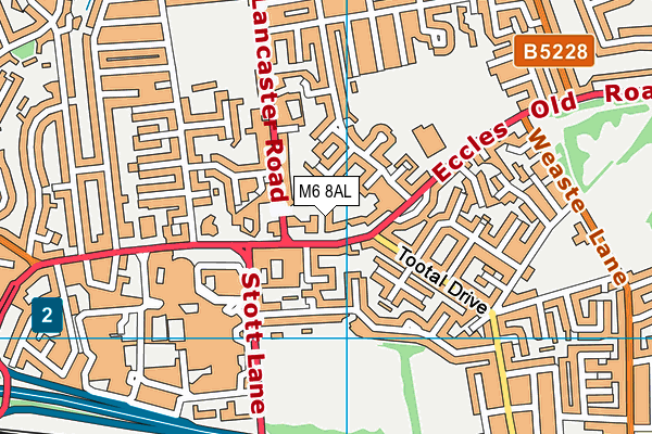 M6 8AL map - OS VectorMap District (Ordnance Survey)