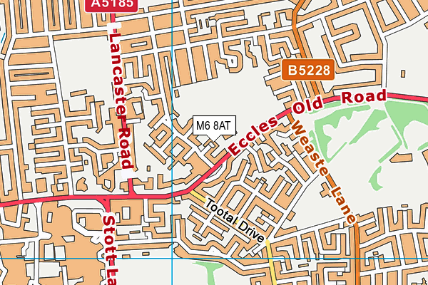 M6 8AT map - OS VectorMap District (Ordnance Survey)