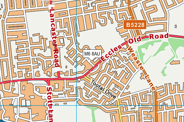 M6 8AU map - OS VectorMap District (Ordnance Survey)
