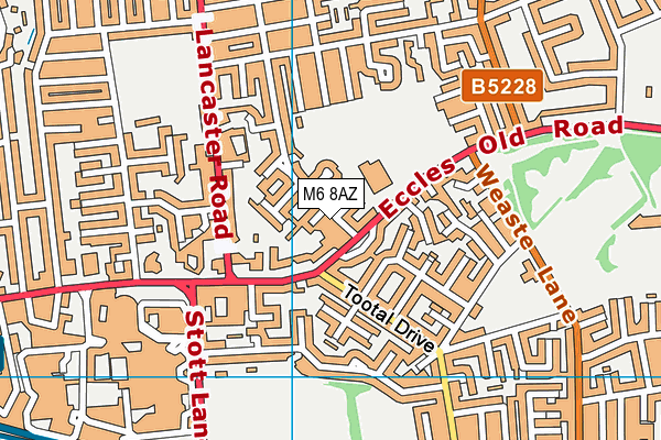 M6 8AZ map - OS VectorMap District (Ordnance Survey)