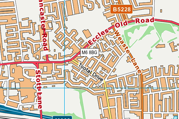 M6 8BG map - OS VectorMap District (Ordnance Survey)