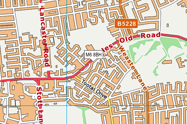 M6 8BH map - OS VectorMap District (Ordnance Survey)