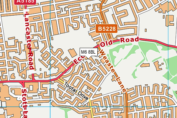 M6 8BL map - OS VectorMap District (Ordnance Survey)