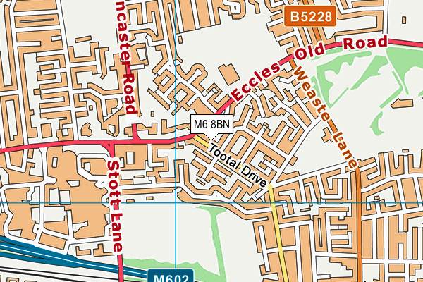 M6 8BN map - OS VectorMap District (Ordnance Survey)