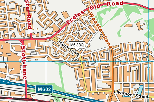 M6 8BQ map - OS VectorMap District (Ordnance Survey)