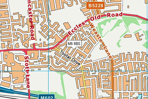 M6 8BS map - OS VectorMap District (Ordnance Survey)