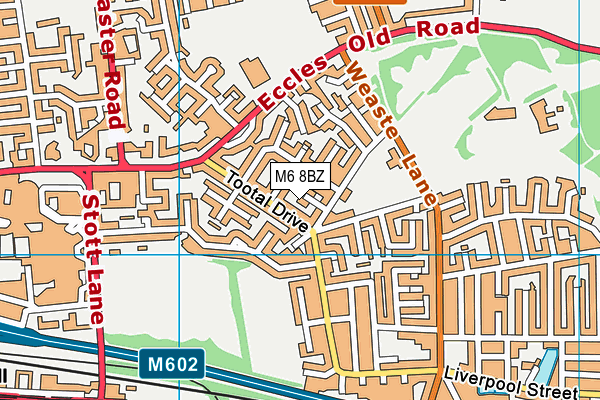 M6 8BZ map - OS VectorMap District (Ordnance Survey)