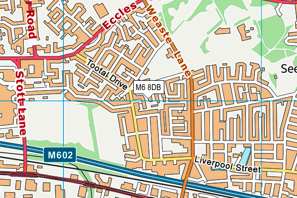 M6 8DB map - OS VectorMap District (Ordnance Survey)