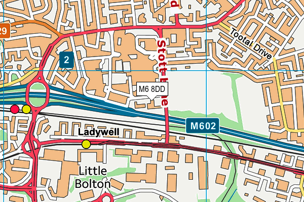 M6 8DD map - OS VectorMap District (Ordnance Survey)