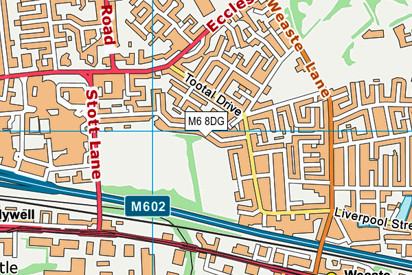 M6 8DG map - OS VectorMap District (Ordnance Survey)