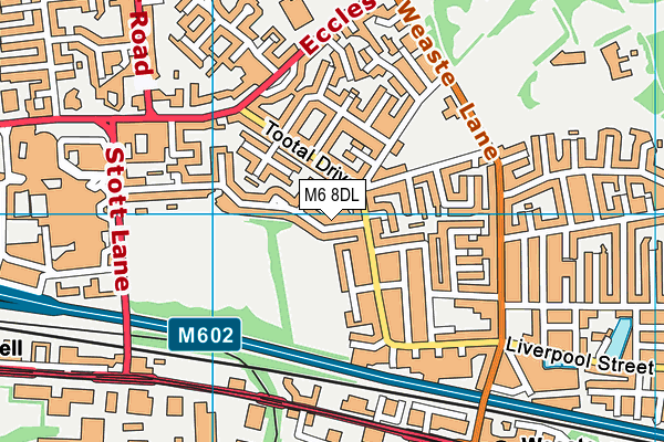 M6 8DL map - OS VectorMap District (Ordnance Survey)