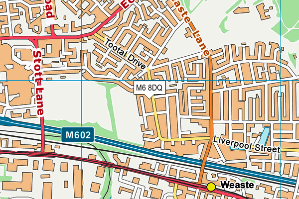 M6 8DQ map - OS VectorMap District (Ordnance Survey)