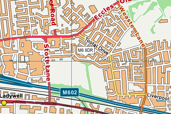 M6 8DR map - OS VectorMap District (Ordnance Survey)