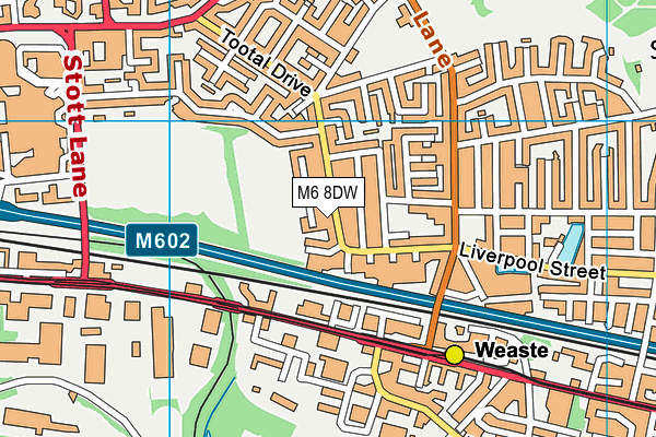 M6 8DW map - OS VectorMap District (Ordnance Survey)
